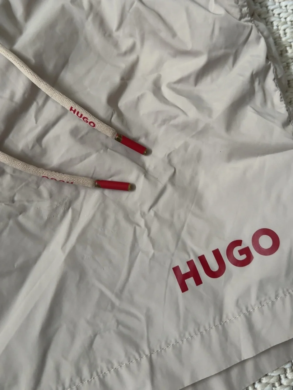 HUGO Haiti Light Beige Swim Shorts‎